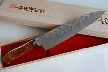 Charger l&#39;image dans la galerie, CS206 - Couteau Japonais Gyuto damas 33 couches Saji - Lame de 21cm en acier R2