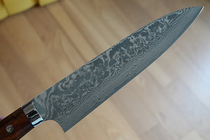 CS206 - Couteau Japonais Gyuto damas 33 couches Saji - Lame de 21cm en acier R2