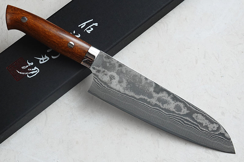 CS207 - Couteau Japonais Santoku damas 33 couches Saji - Lame de 17.5cm en acier Vg10