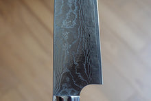 Charger l&#39;image dans la galerie, CS208 - Couteau Japonais Santoku damas 33 couches Saji poignée verte - Lame de 18cm en acier Vg10