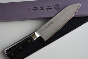 CT001 Couteau Japonais Santoku Tojiro Fujitora - Lame de 17cm en acier Cobalt