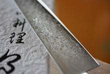 Charger l&#39;image dans la galerie, CY202 - Couteau Japonais Petit SP damas 17 couches Zen-Pou - Lame de 14cm en acier Vg10