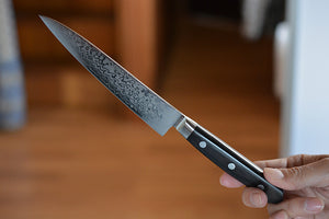 CY202 - Couteau Japonais Petit SP damas 17 couches Zen-Pou - Lame de 14cm en acier Vg10