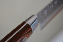 Charger l&#39;image dans la galerie, CY203 - Couteau Japonais Santoku damas 17 couches martellé Zen-Pou - Lame de 18.5cm en acier Vg10