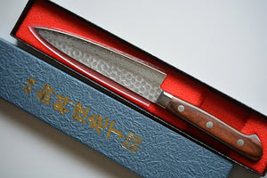 CY204 - Couteau Japonais Petit damas 17 couches martellé Zen-Pou - Lame de 14cm en acier Vg10
