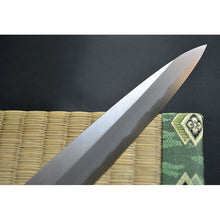 Charger l&#39;image dans la galerie, CY205 - Couteau Japonais Yanagiba Pour droitier Zen pou - Lame de 24cm en acier au carbone Shirogami