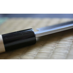 CY205 - Couteau Japonais Yanagiba Pour droitier Zen pou - Lame de 24cm en acier au carbone Shirogami