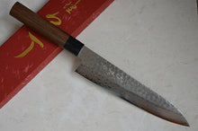 Charger l&#39;image dans la galerie, CY207 - Couteau Japonais Wa-Gyuto/chef damas 33 couches martellé Zen-Pou- Lame de 21.5cm en acier A10