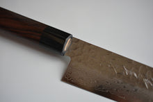 Charger l&#39;image dans la galerie, CY207 - Couteau Japonais Wa-Gyuto/chef damas 33 couches martellé Zen-Pou- Lame de 21.5cm en acier A10