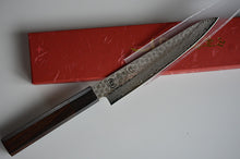 Charger l&#39;image dans la galerie, CY209 - Couteau Japonais Wa-Petit damas 33 couches martellé Zen-Pou - Lame de 15.5cm en acier suédois