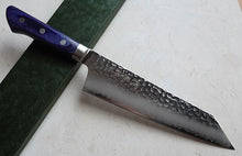 Charger l&#39;image dans la galerie, CY215- Couteau Japonais Kiritsuke Santoku martellé Zen-Pou - Lame de 19cm en acier AUS10