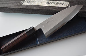 CY218 Couteau Japonais Deba Zenpou pour droitier - Lame de 15cm en acier au carbone Shirogami2