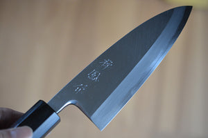 CY218 Couteau Japonais Deba Zenpou pour droitier - Lame de 15cm en acier au carbone Shirogami2
