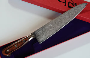 CY219 - Couteau Japonais chef's Gyuto damas 33 couches Zen-Pou- Lame de 21.5cm en acier Vg10