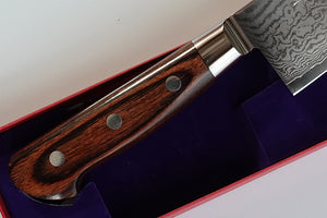 CY219 - Couteau Japonais chef's Gyuto damas 33 couches Zen-Pou- Lame de 21.5cm en acier Vg10