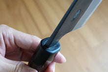 Charger l&#39;image dans la galerie, CY305 - Couteau Japonais Santoku Yamamoto noir  - Lame de 16.5cm en acier au carbone Shirogami#2